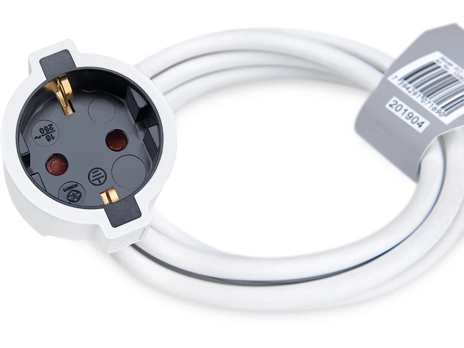 Andersson Forlængerledning 2m (hvid) Forlængerkabel & strømskinne