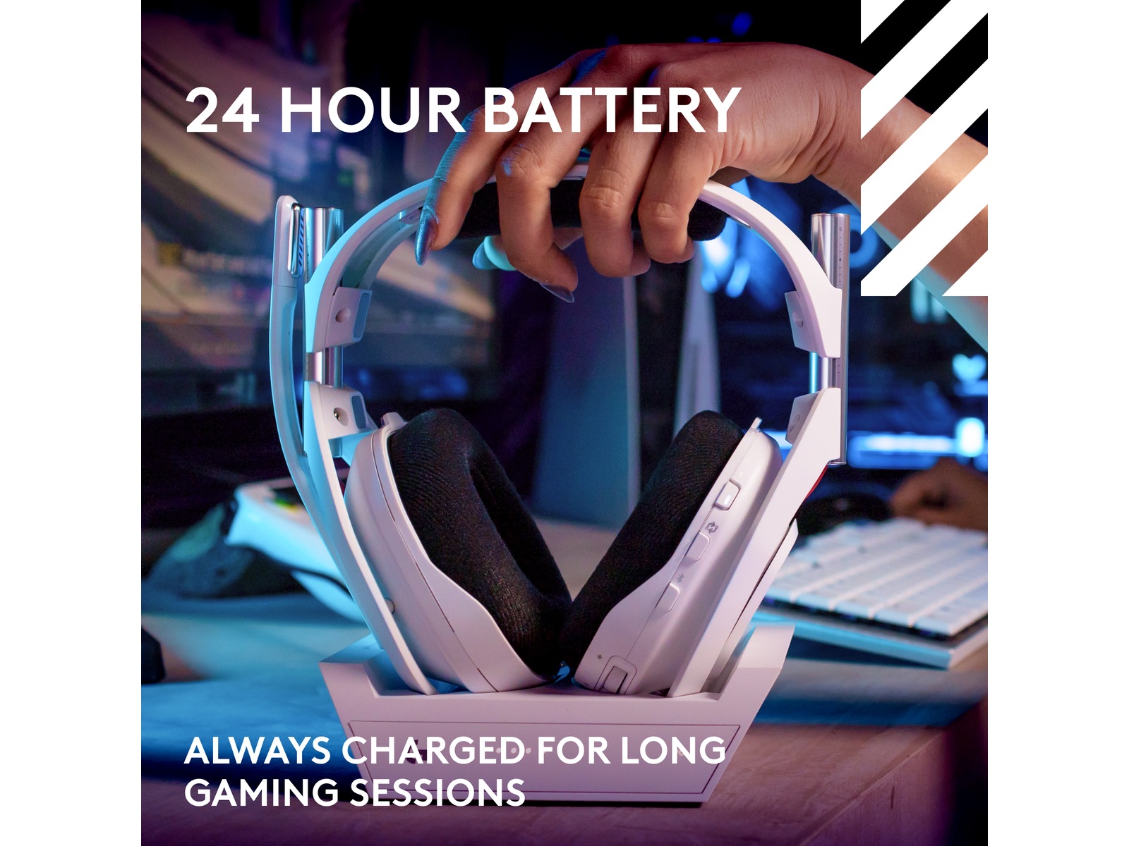 Logitech Astro A50 Lightspeed Trådløst Gamingheadset (hvid) Gamingheadset