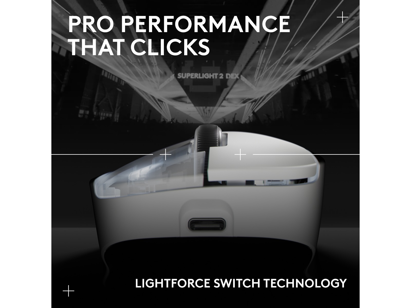 Logitech G Pro X Superlight 2 DEX trådløs gamingmus (hvid) Gamingmus