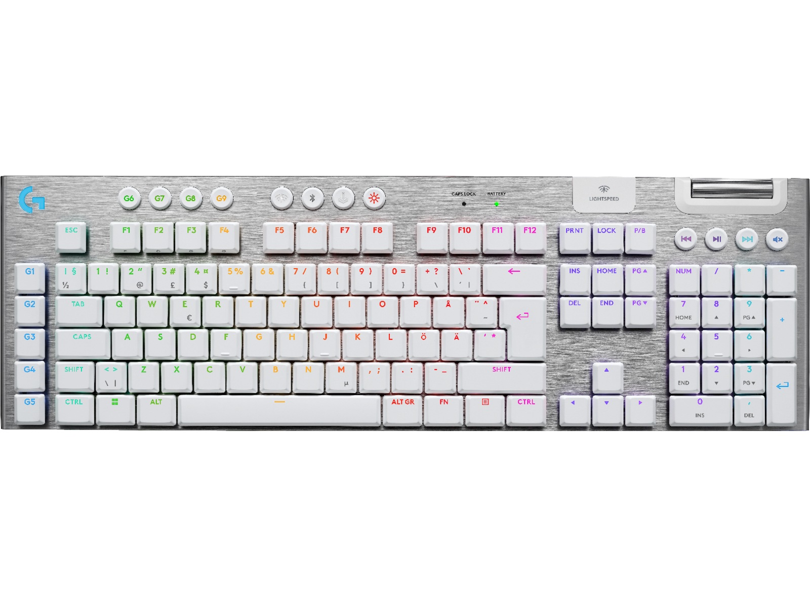 Logitech G915 X Lightspeed Trådløst Gamingtastatur (hvidt) Gamingkeyboard