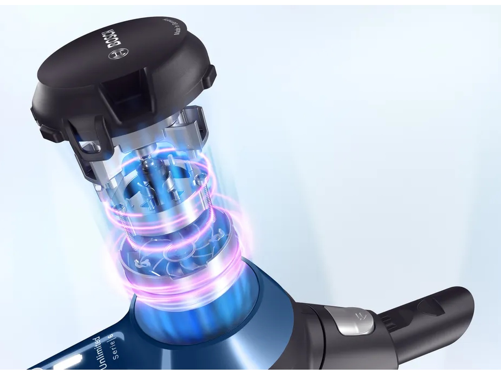 Bosch Unlimited Series 6 genopladelig støvsuger (blå) Ledningsfrie støvsugere