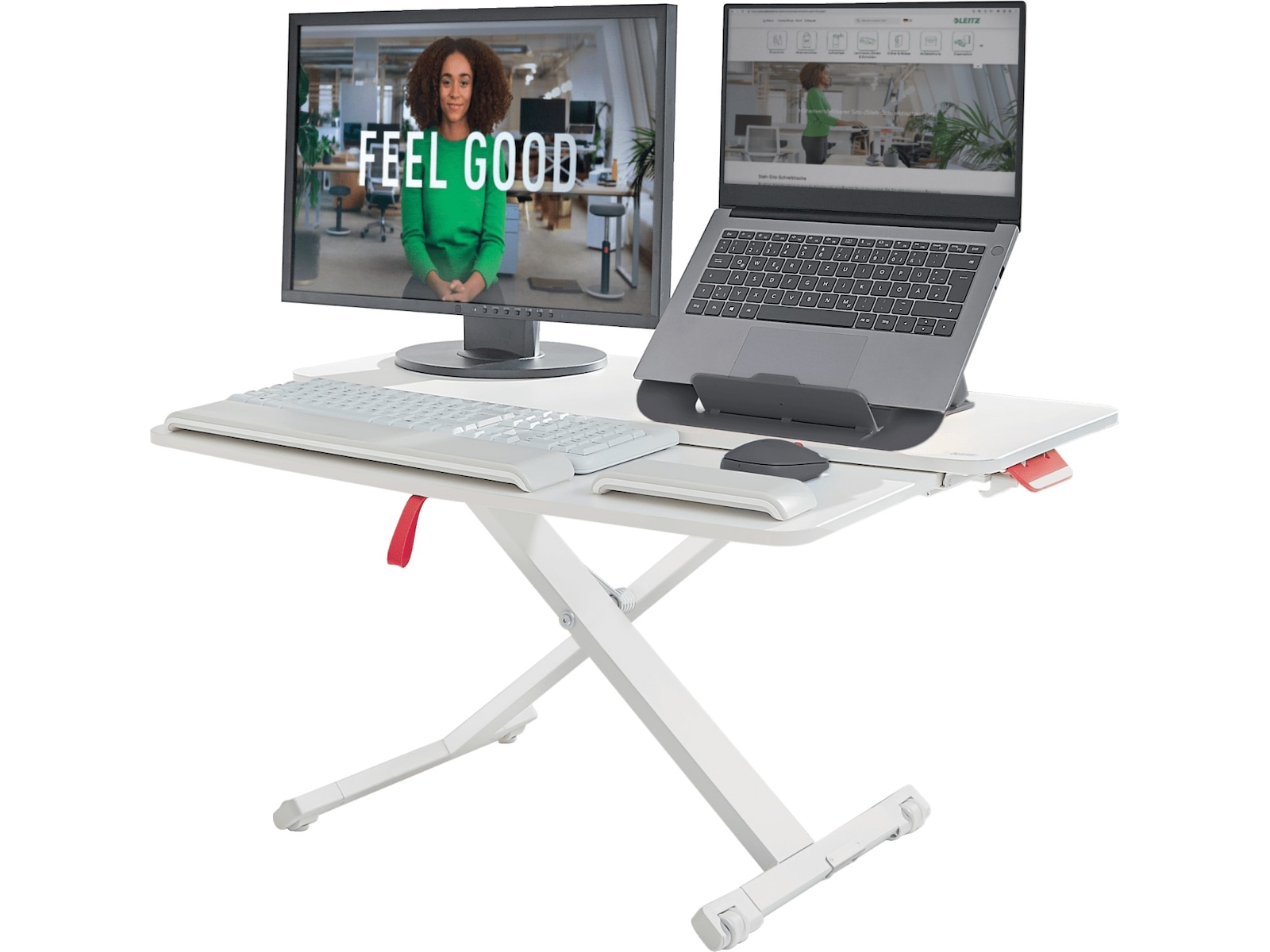 Leitz Ergo Cozy Justerbart PC bord m/plade (hvid) Bærbar stativ