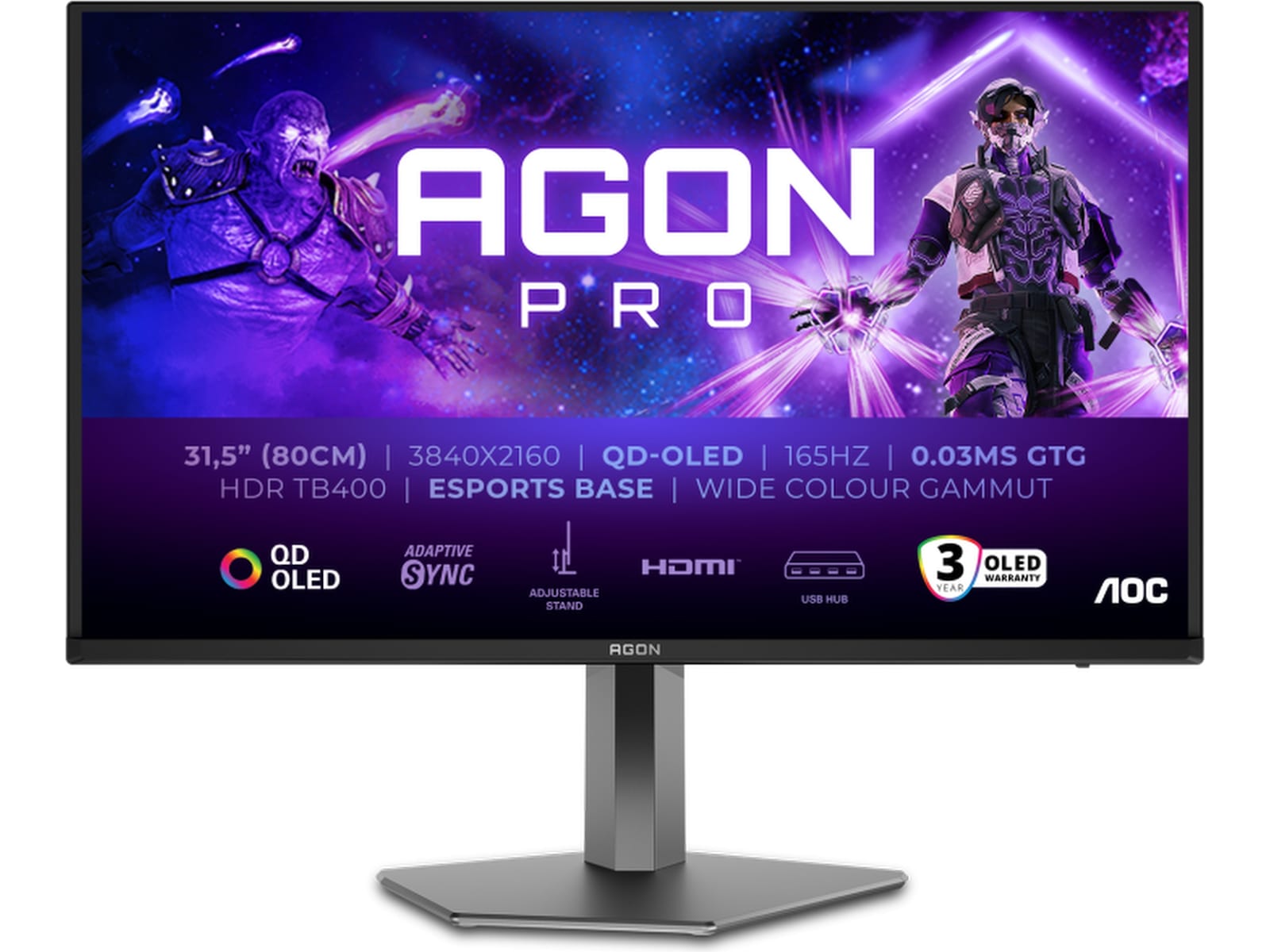 AOC 32" 4K gamingskærm AG326UD Gamingskærme