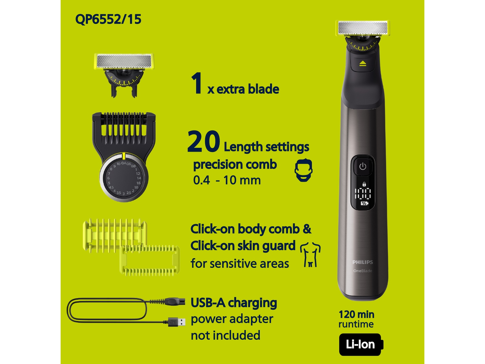 Philips OneBlade Pro QP6552/15 Face & Body Barbermaskine