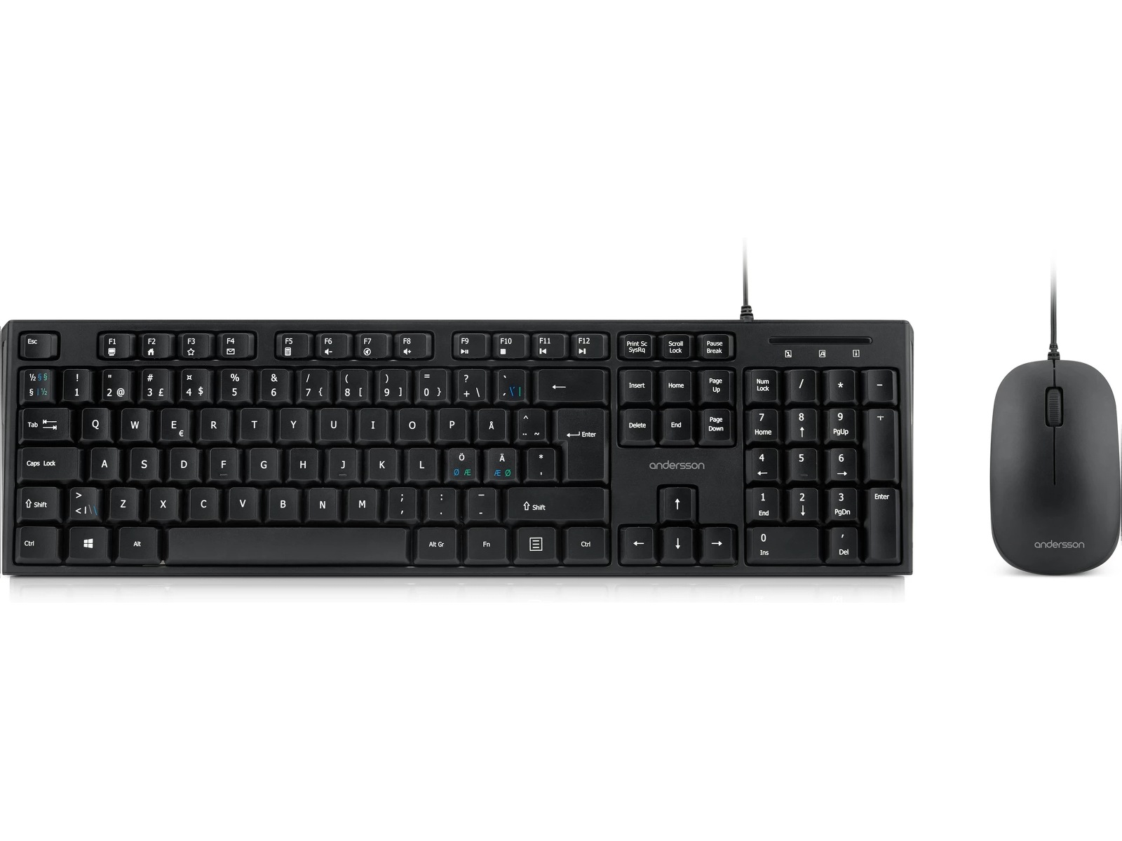 Andersson tastatur og mus Mus & keyboards -kombinasjonspakker