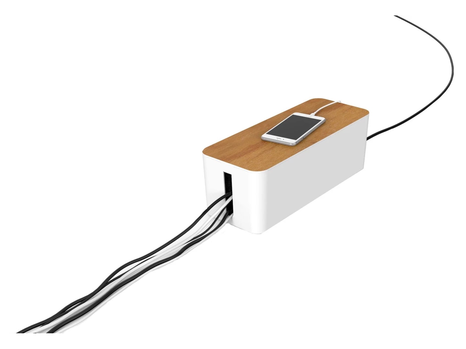 Andersson Stor kabelboks (hvid/træ) Kabel skjulere & tilbehør