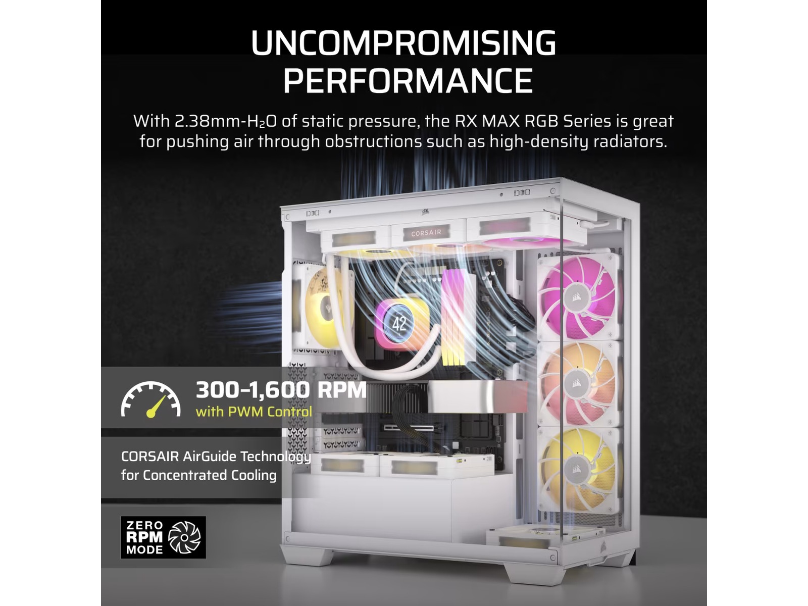 Corsair iCUE LINK RX140 RGB MAX Ventilator 2pk (hvidt) Blæsere