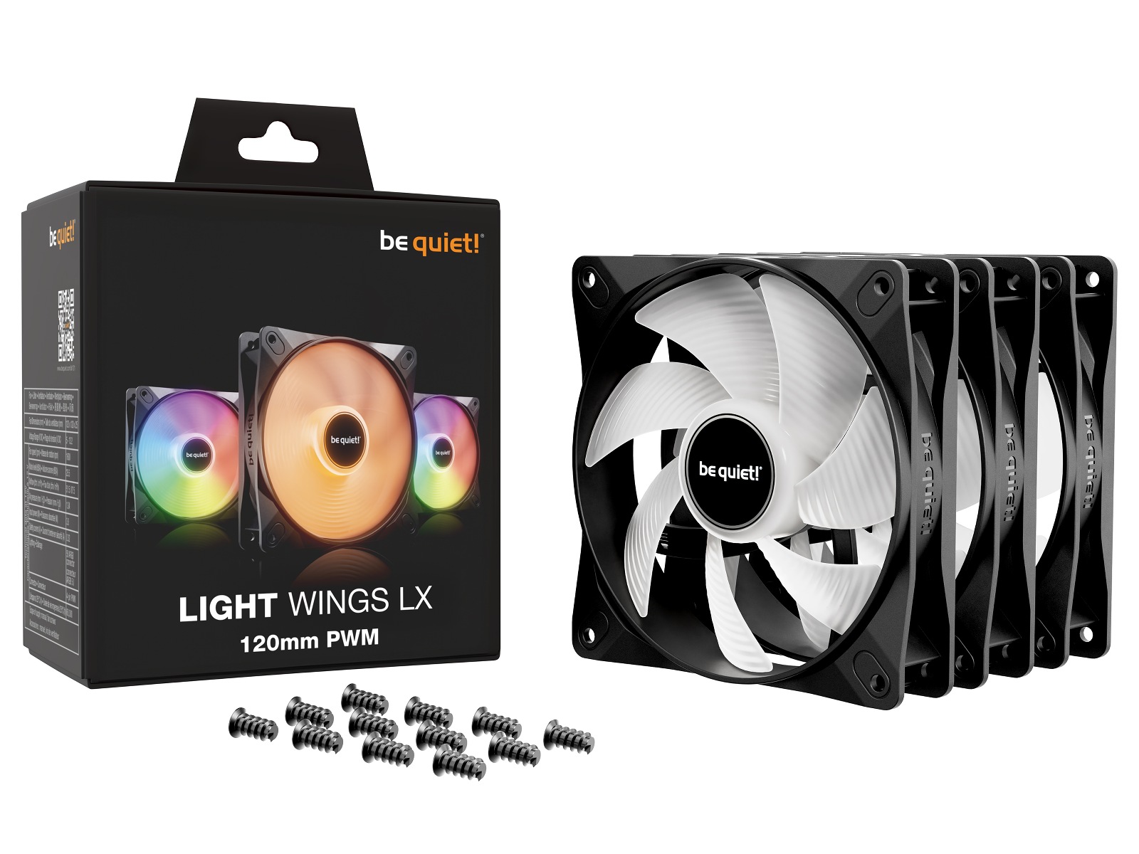 be quiet! LIGHT WINGS LX 120 PWM Ventilator 3pk (sort) Blæsere
