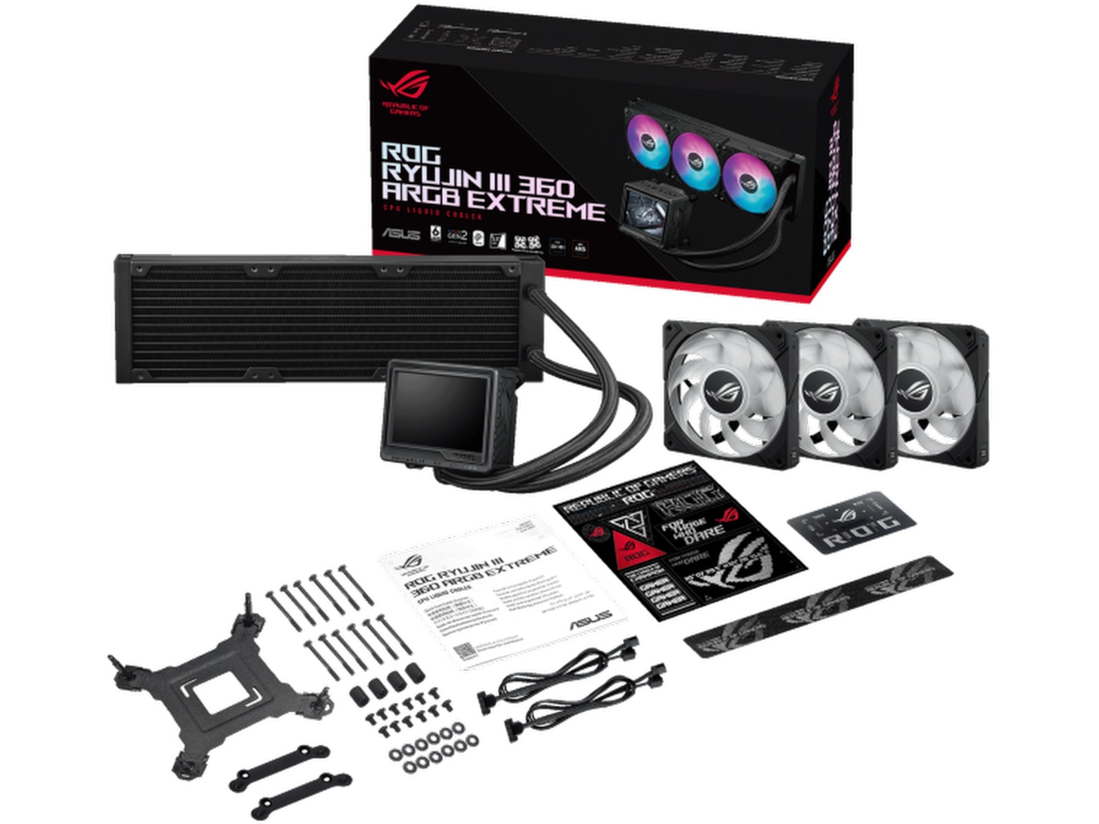 Asus ROG Ryujin III 360 ARGB Extreme Køler (svart) CPU - Vandkøling