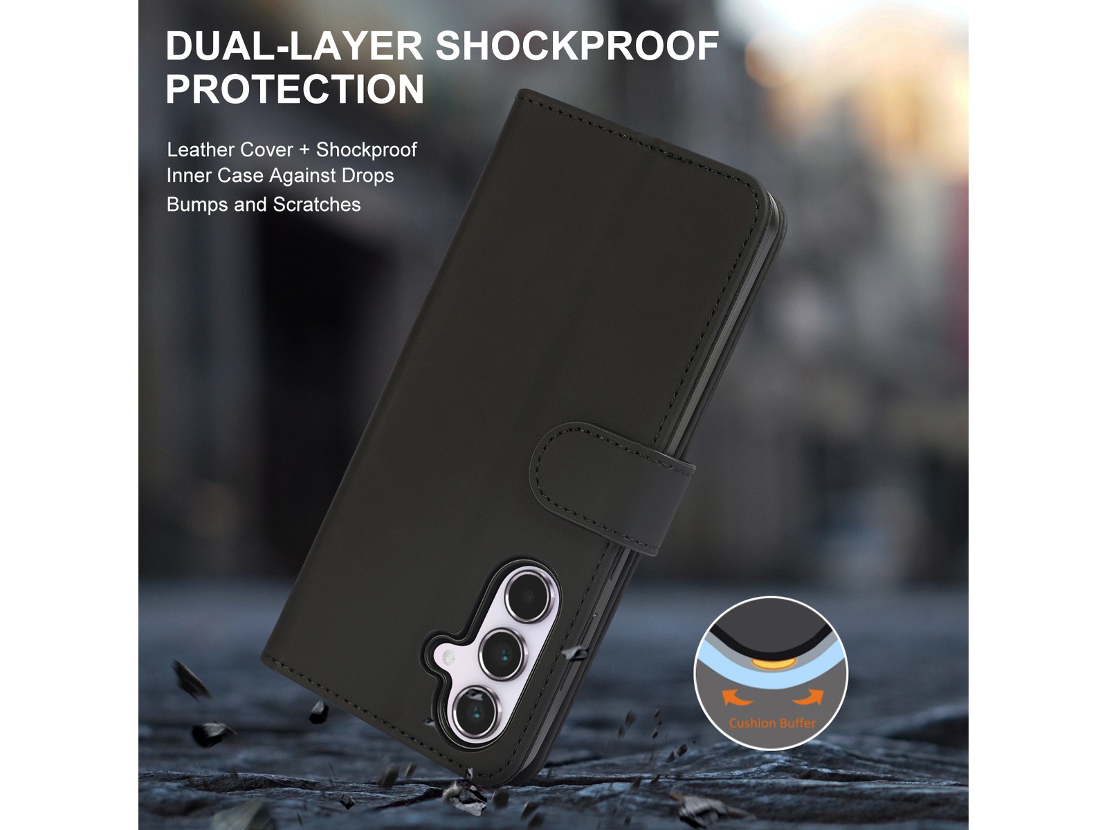 iiglo Galaxy A56 Wallet cover (sort) Mobilcover