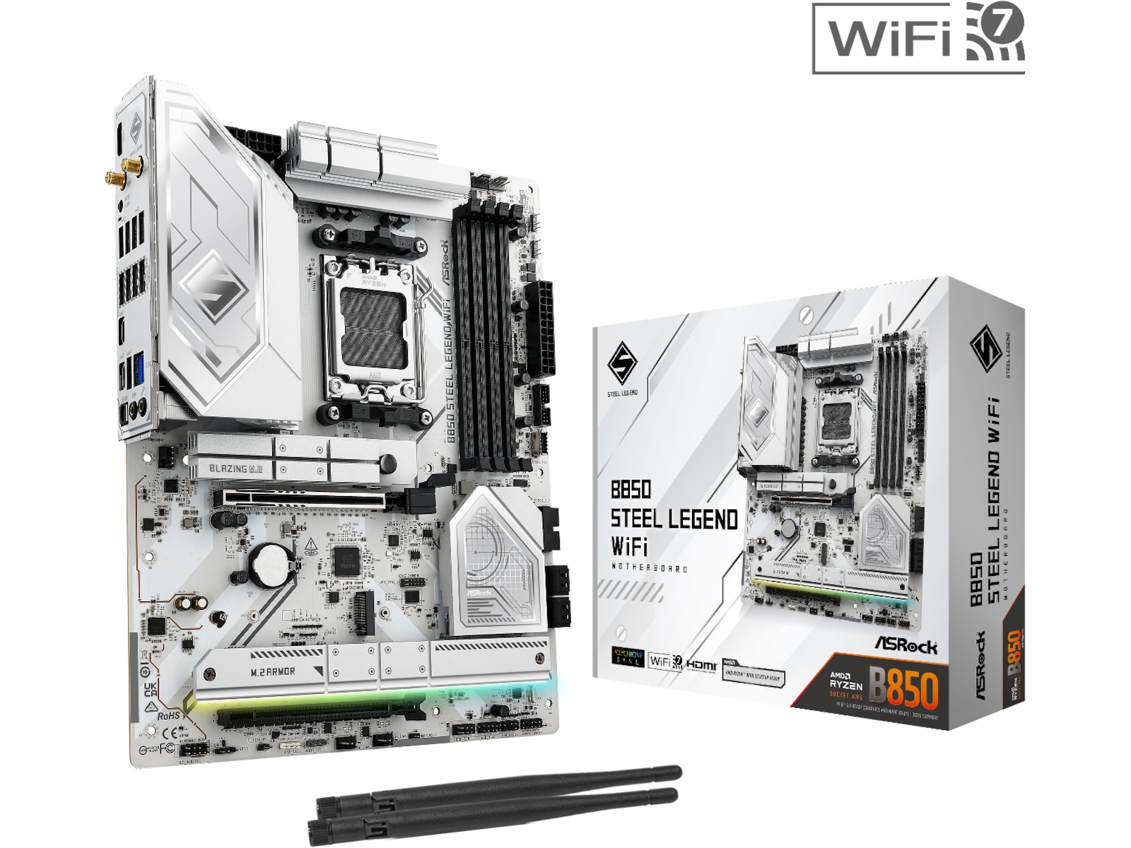 ASRock B850 Steel Legend WiFi Bundkort AMD Socket