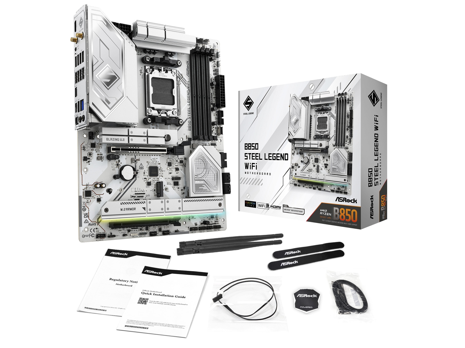 ASRock B850 Steel Legend WiFi Bundkort AMD Socket