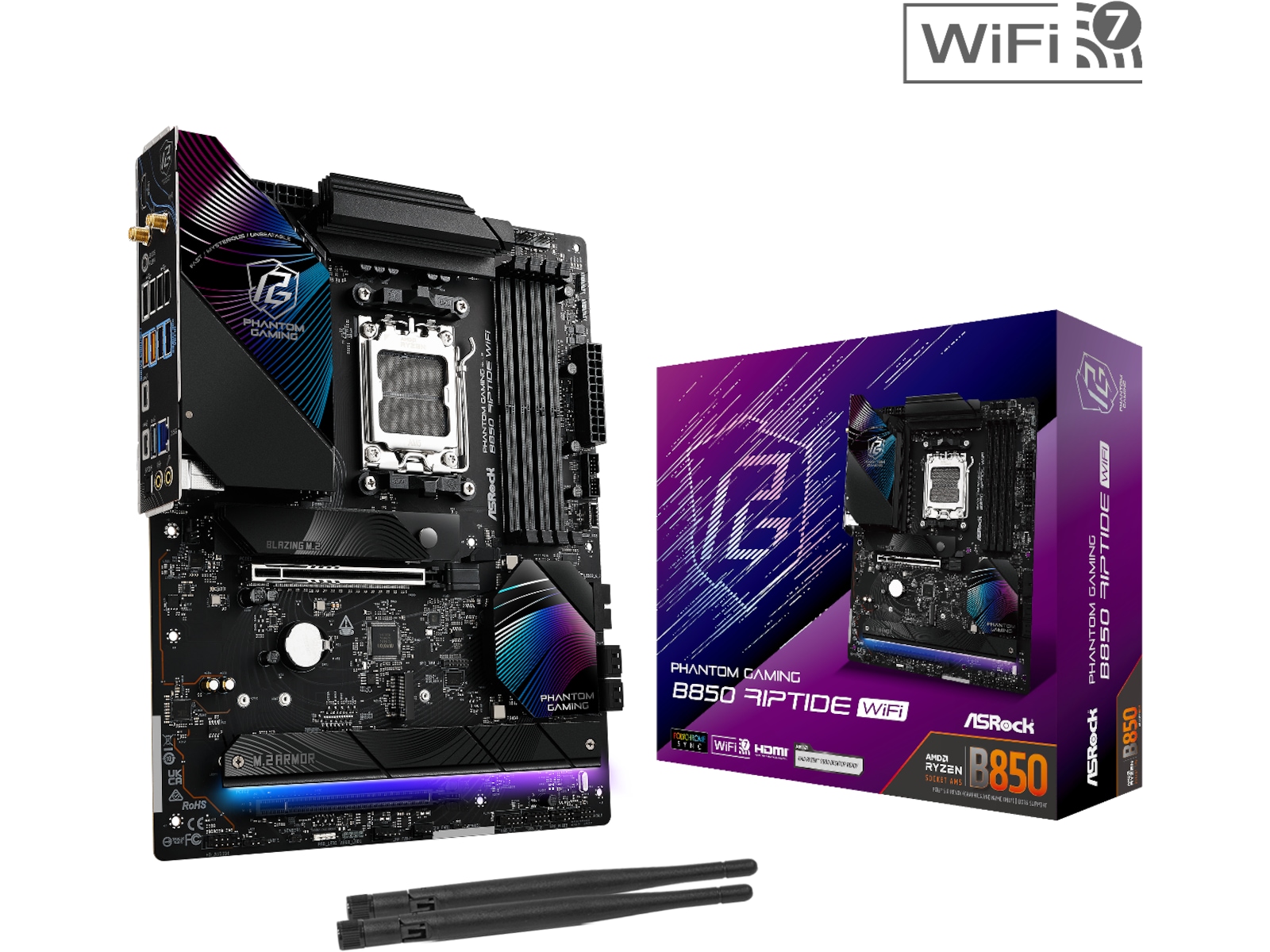 ASRock B850 Riptide WiFi Bundkort AMD Socket