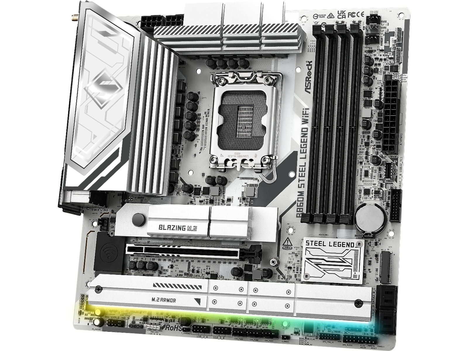 ASRock B860M Steel Legend WiFi Bundkort Intel Socket