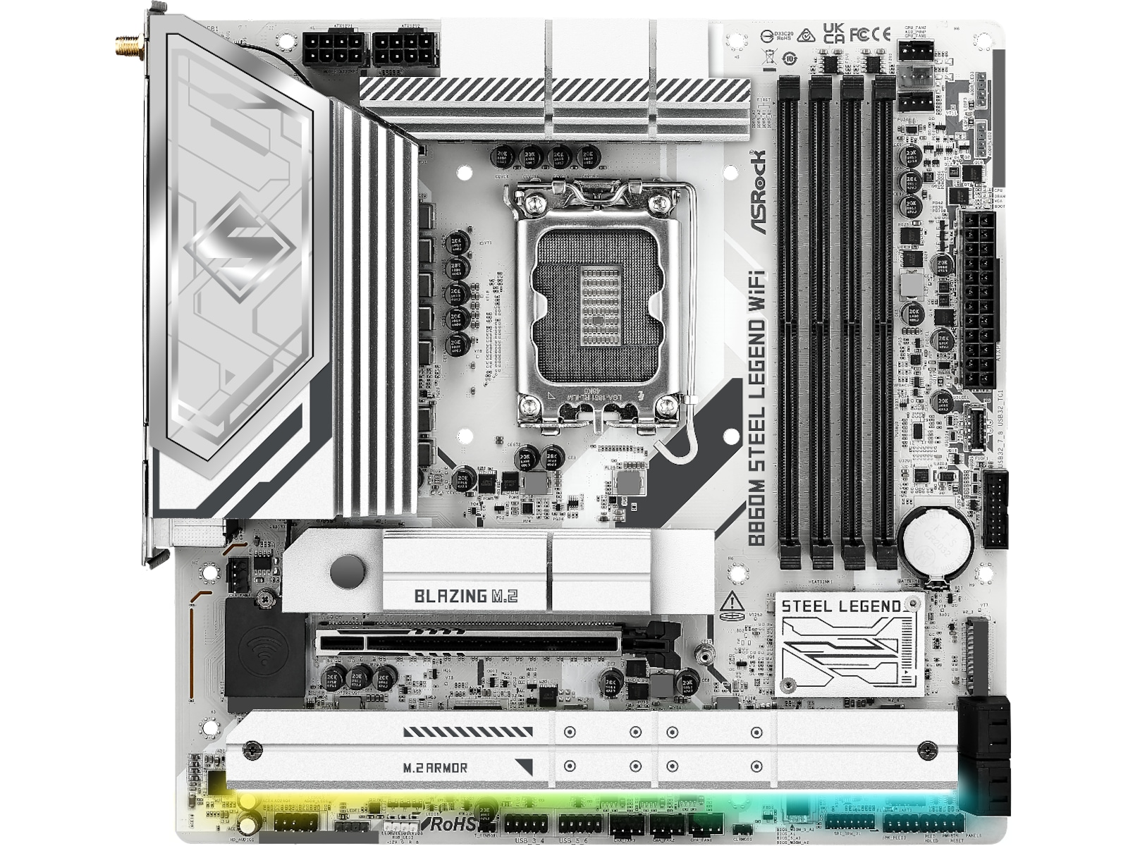 ASRock B860M Steel Legend WiFi Bundkort Intel Socket