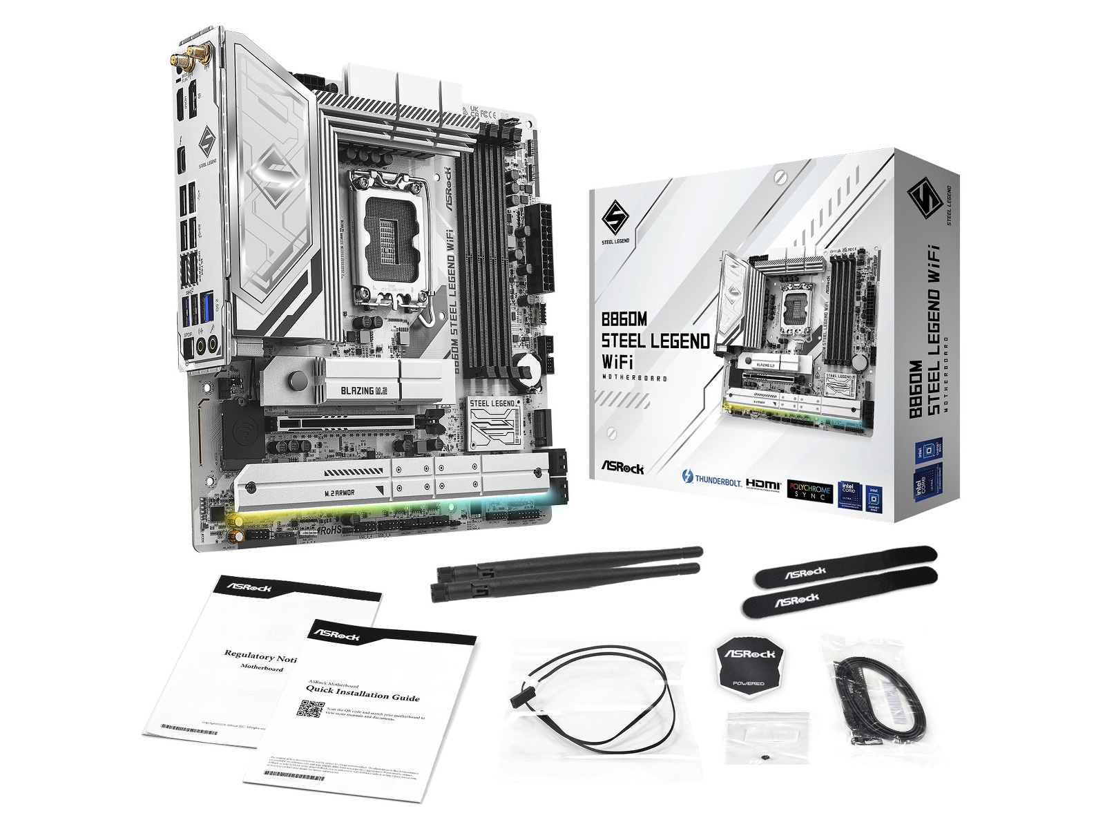 ASRock B860M Steel Legend WiFi Bundkort Intel Socket