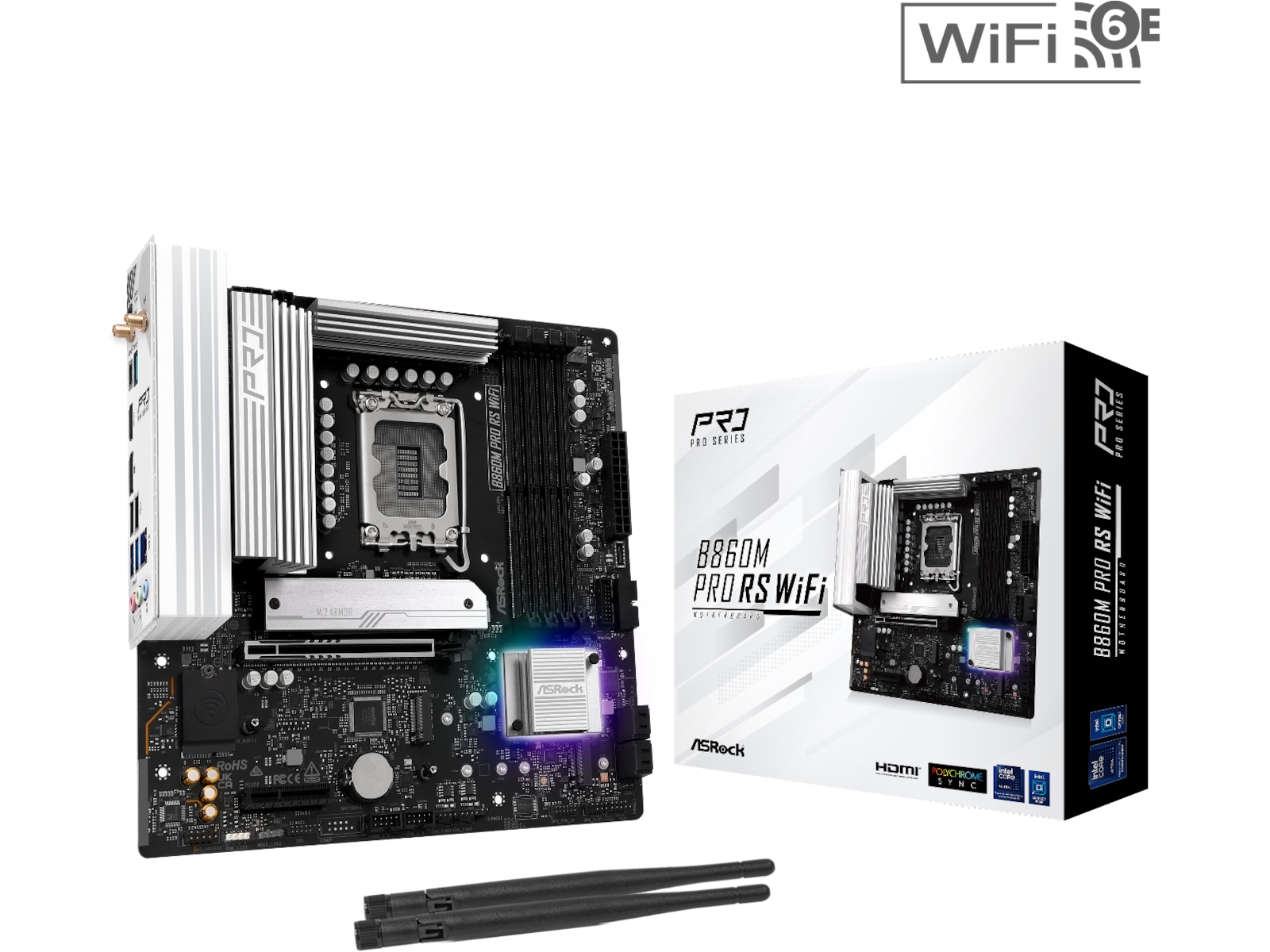 ASRock B860M Pro RS WiFi Bundkort Intel Socket