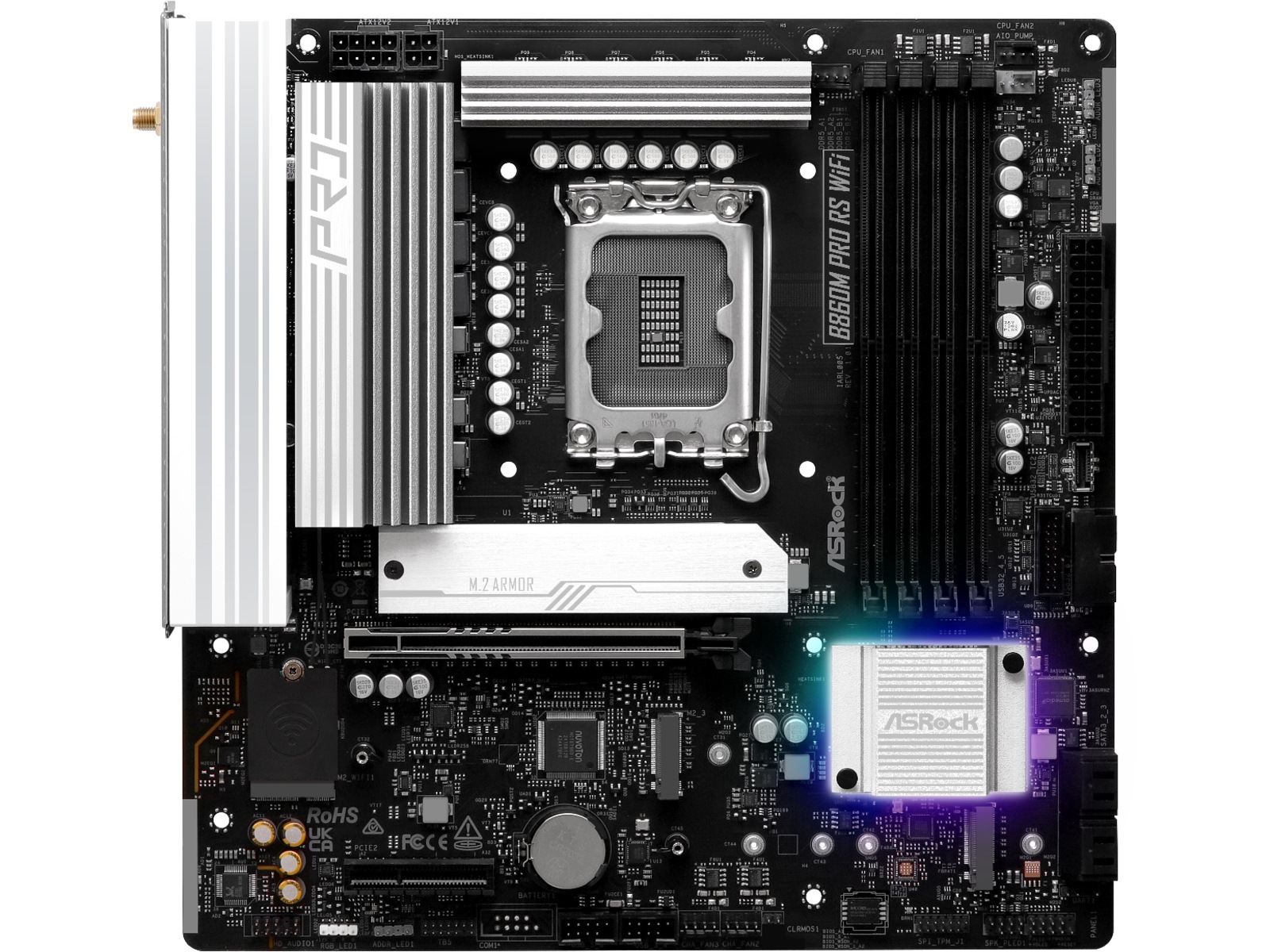 ASRock B860M Pro RS WiFi Bundkort Intel Socket