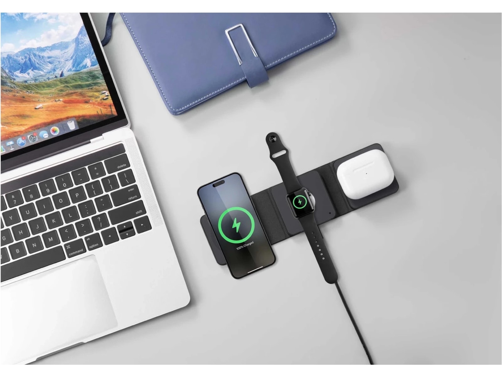 Andersson WSC Q2000 Qi Magnetisk 3-i-1 trådløs oplader Trådløs oplader