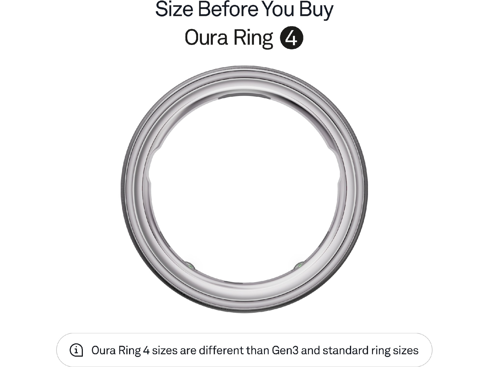 Oura Ring 4 Smart Ring str. 10 (børstet sølv) Smart ring