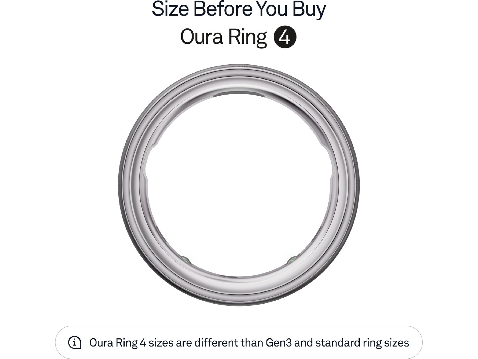 Oura Ring 4 Smart Ring str. 13 (børstet sølv) Smart ring