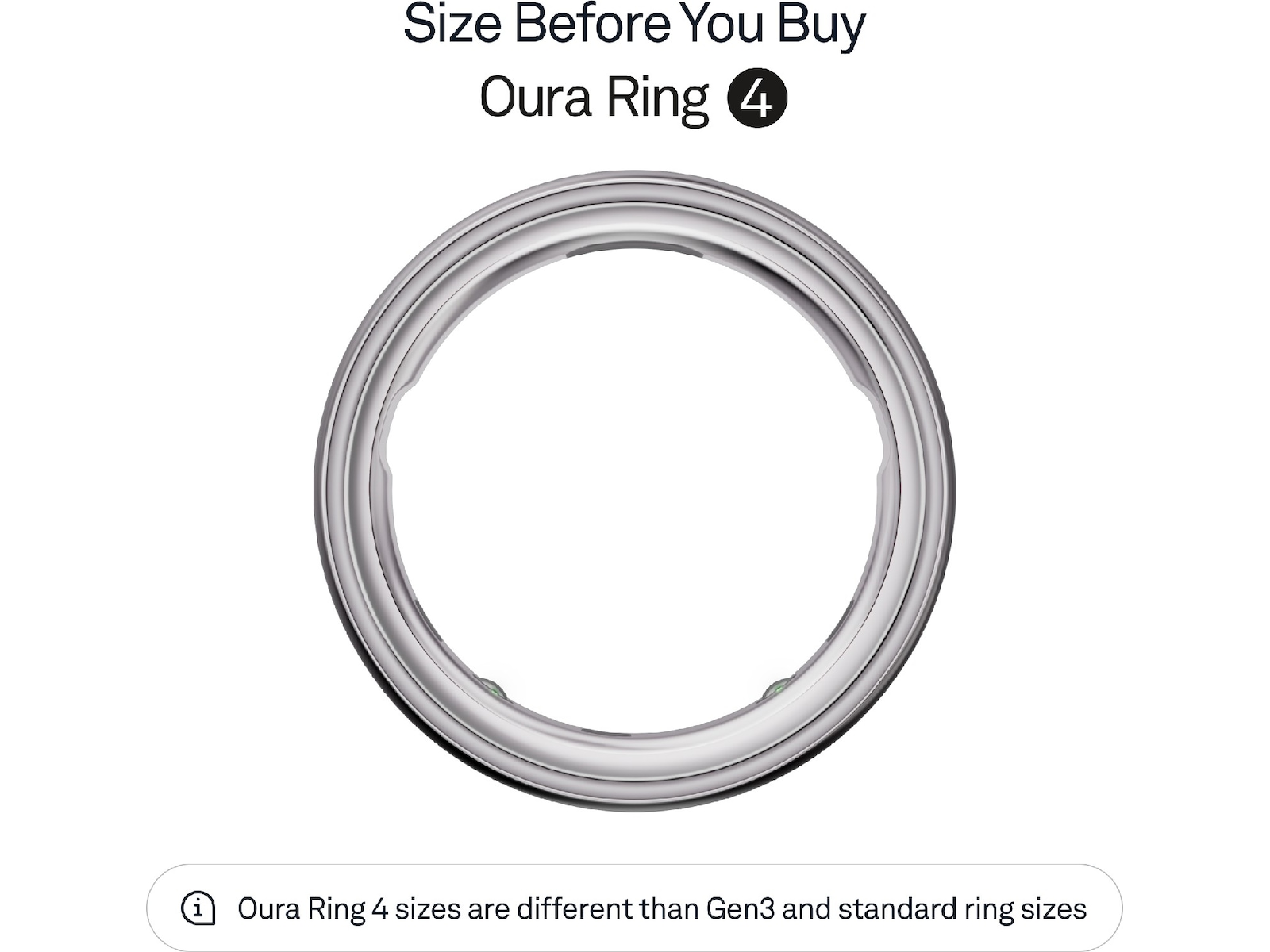 Oura Ring 4 Smart Ring str. 10 (sølv) Smart ring