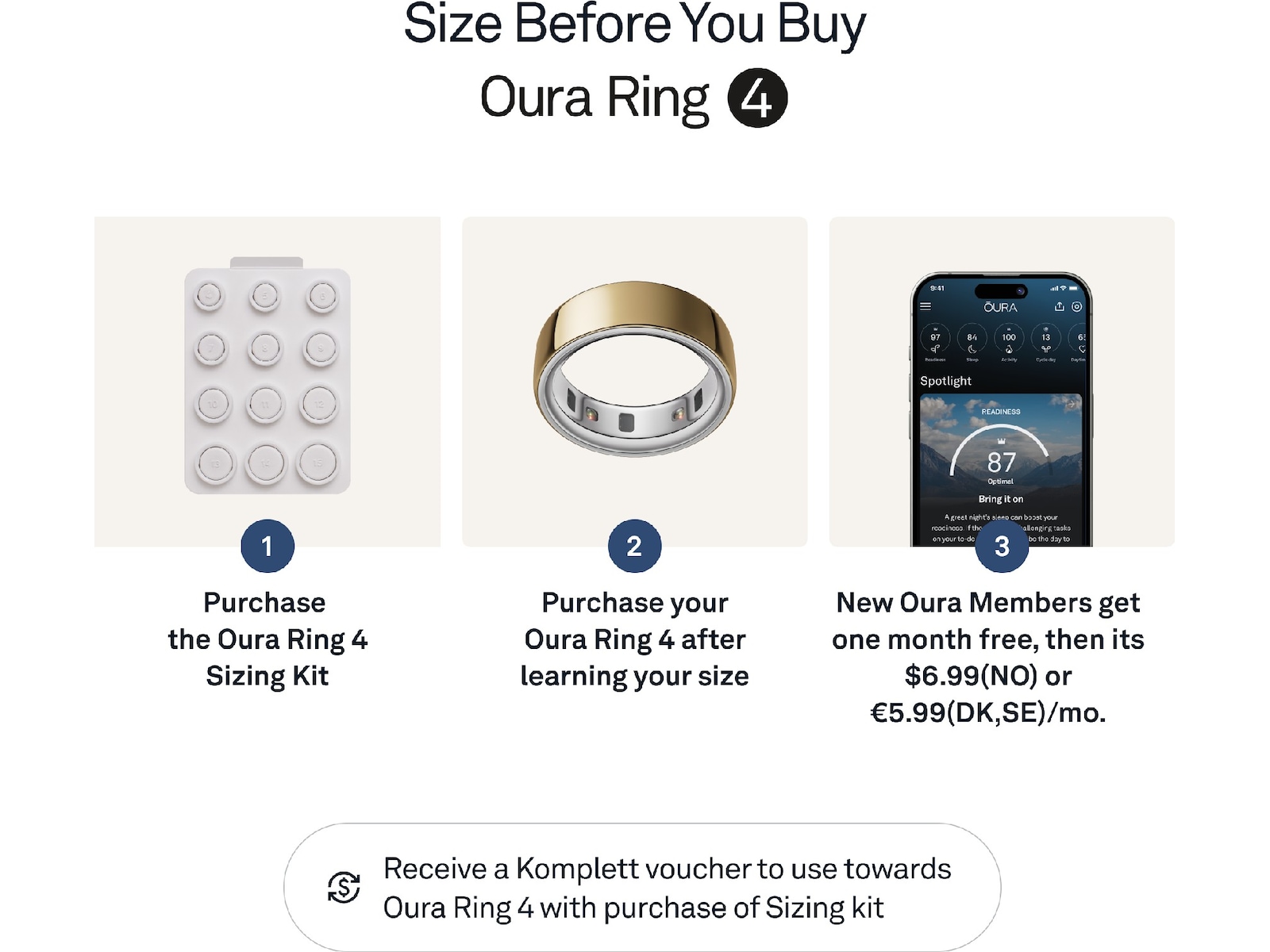 Oura Ring 4 Smart Ring str. 4 (guld) Smart ring