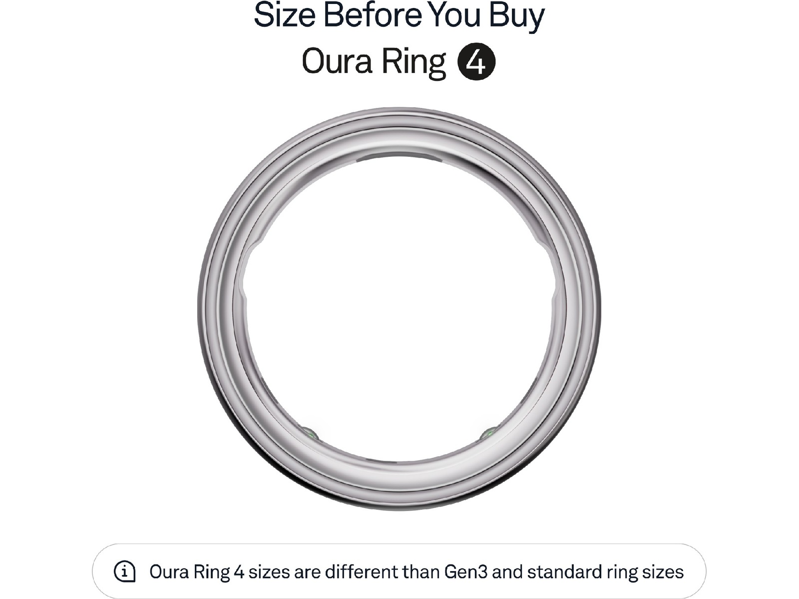 Oura Ring 4 Smart Ring str. 15 (sølv) Smart ring
