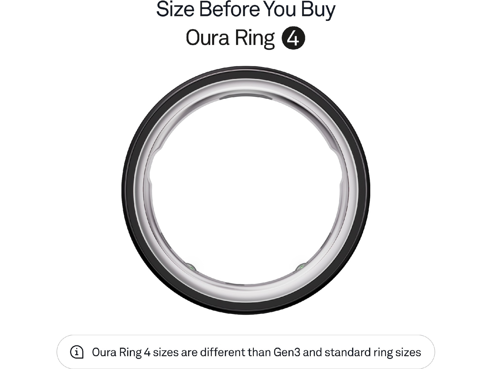 Oura Ring 4 Smart Ring str. 7 (sort) Smart ring