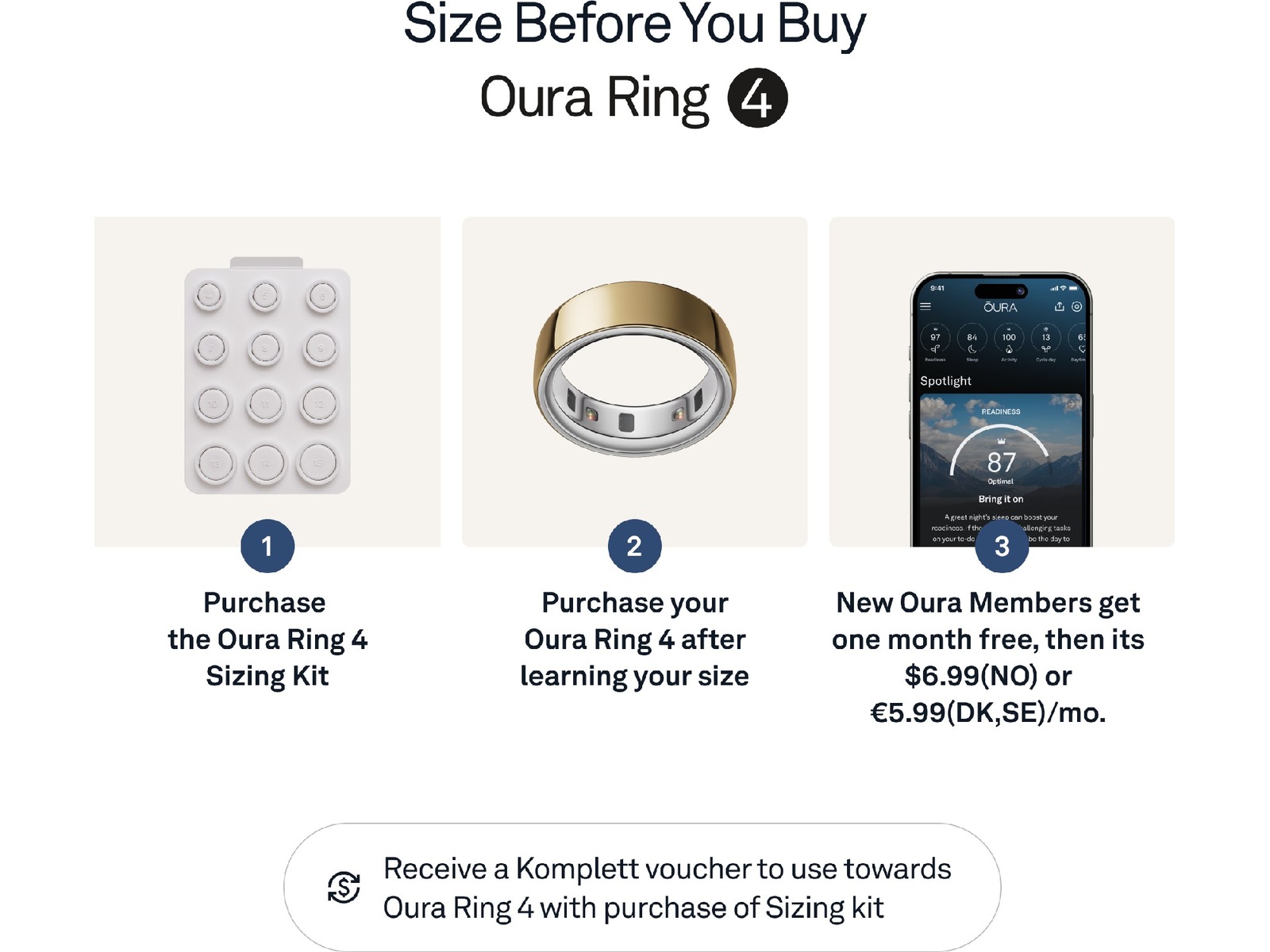 Oura Ring 4 Smart Ring str. 15 (guld) Smart ring