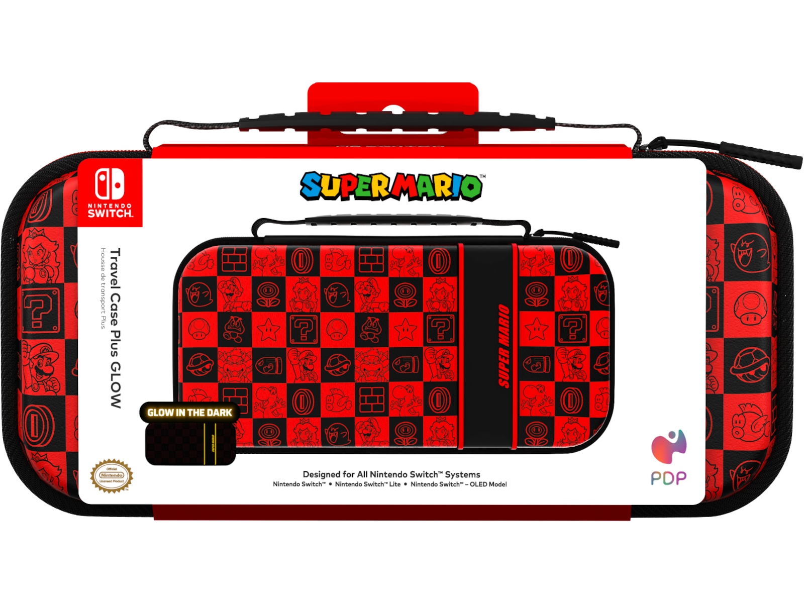 PDP NSW Travel Case Plus GLOW (super icon) Tilbehør til spilkonsoller