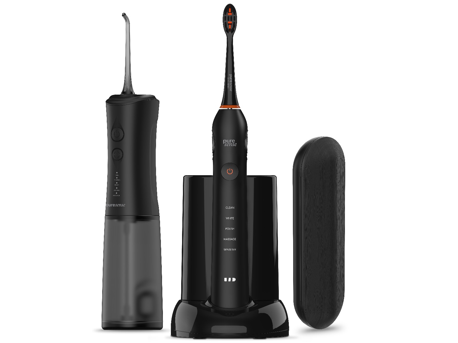 Puresense Dental C Sonic Brilliant Bundle (sort) Elektriske tandbørster
