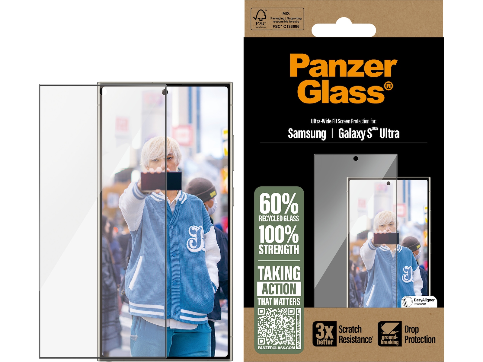 PanzerGlass Galaxy S25 Ultra Skærmbeskytter Skærmbeskyttelse mobiltelefon