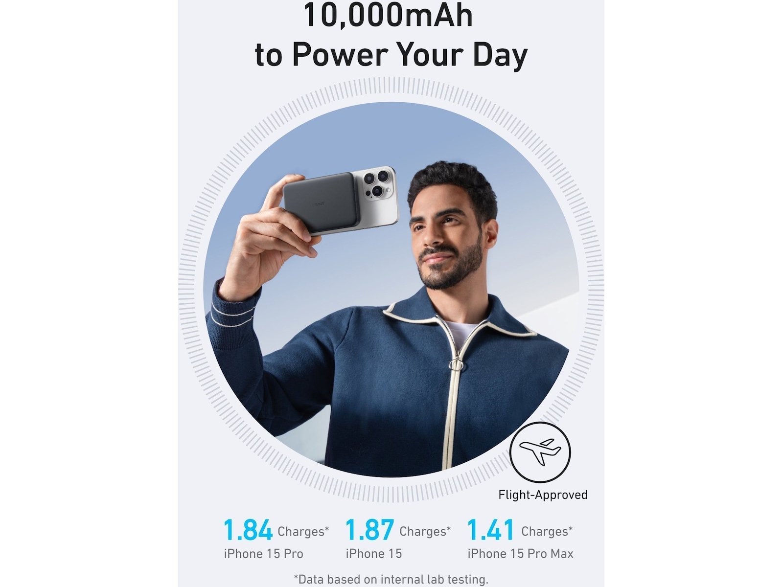 Anker MagGo Powerbank 10.000mAh (sort) Powerbank