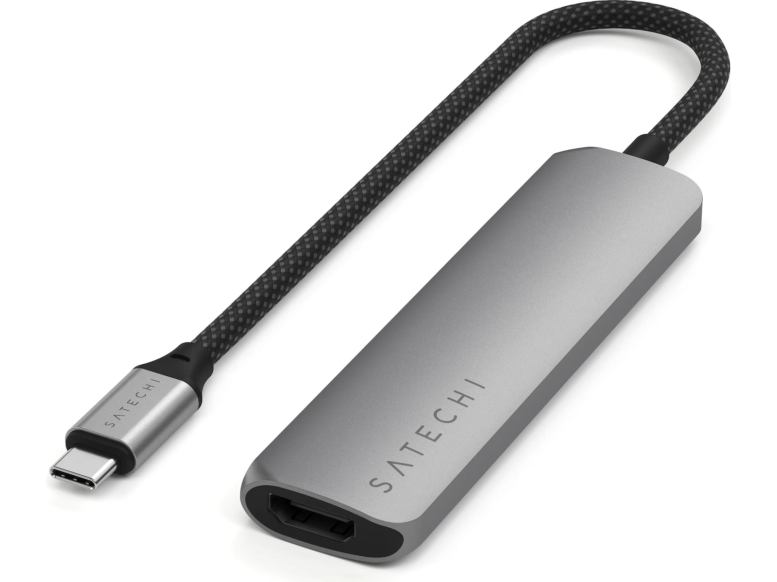 Satechi 4-i-1 Slim 4K Multiport docking (space grey) Dockingstation og USB-hub