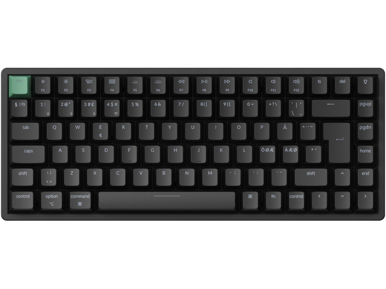 Keychron K2 HE QMK trådløst gamingtastatur (sort) Gamingkeyboard