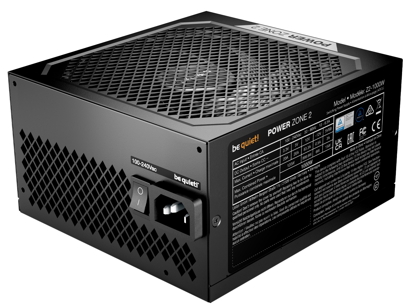 be quiet! Power Zone 2 1000W PSU Strømforsyninger