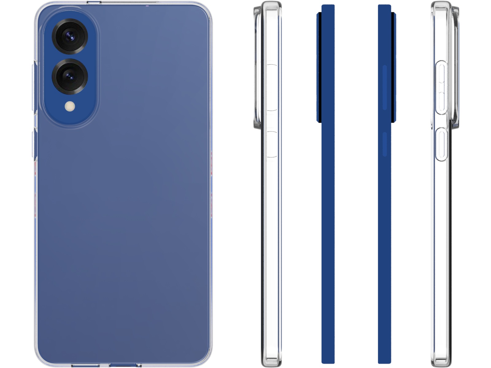 iiglo Galaxy S25 Edge Clear Case (gennemsigtig) Mobilcover