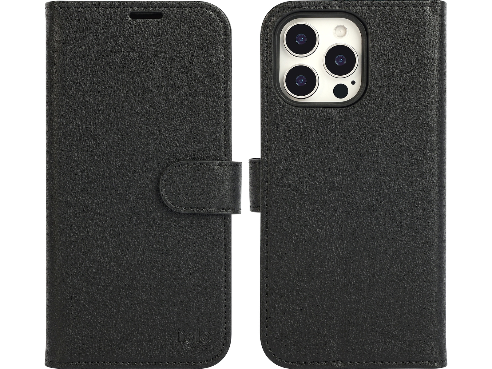 iiglo iPhone 16 Pro Max 2-i-1 Wallet cover (sort) Mobilcover