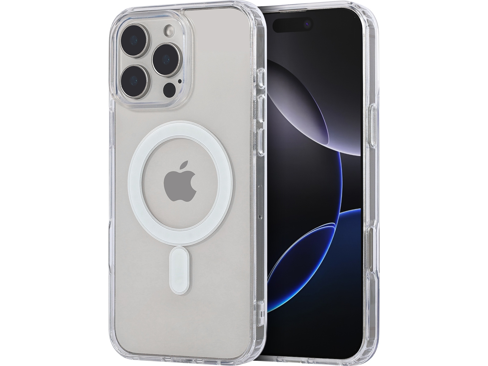 iiglo iPhone 16 Pro Max Magnetic Clear Case (gennemsigtig) Mobilcover