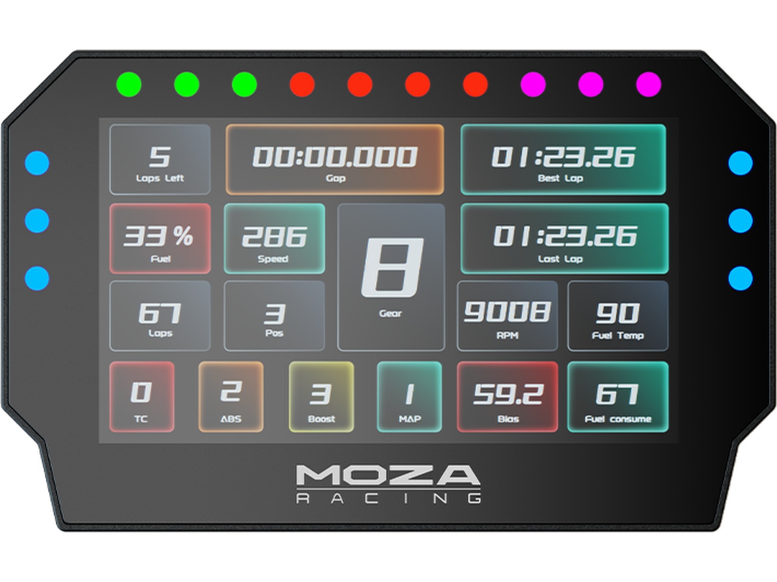 MOZA CM2 Racing Dash Rat og pedaler