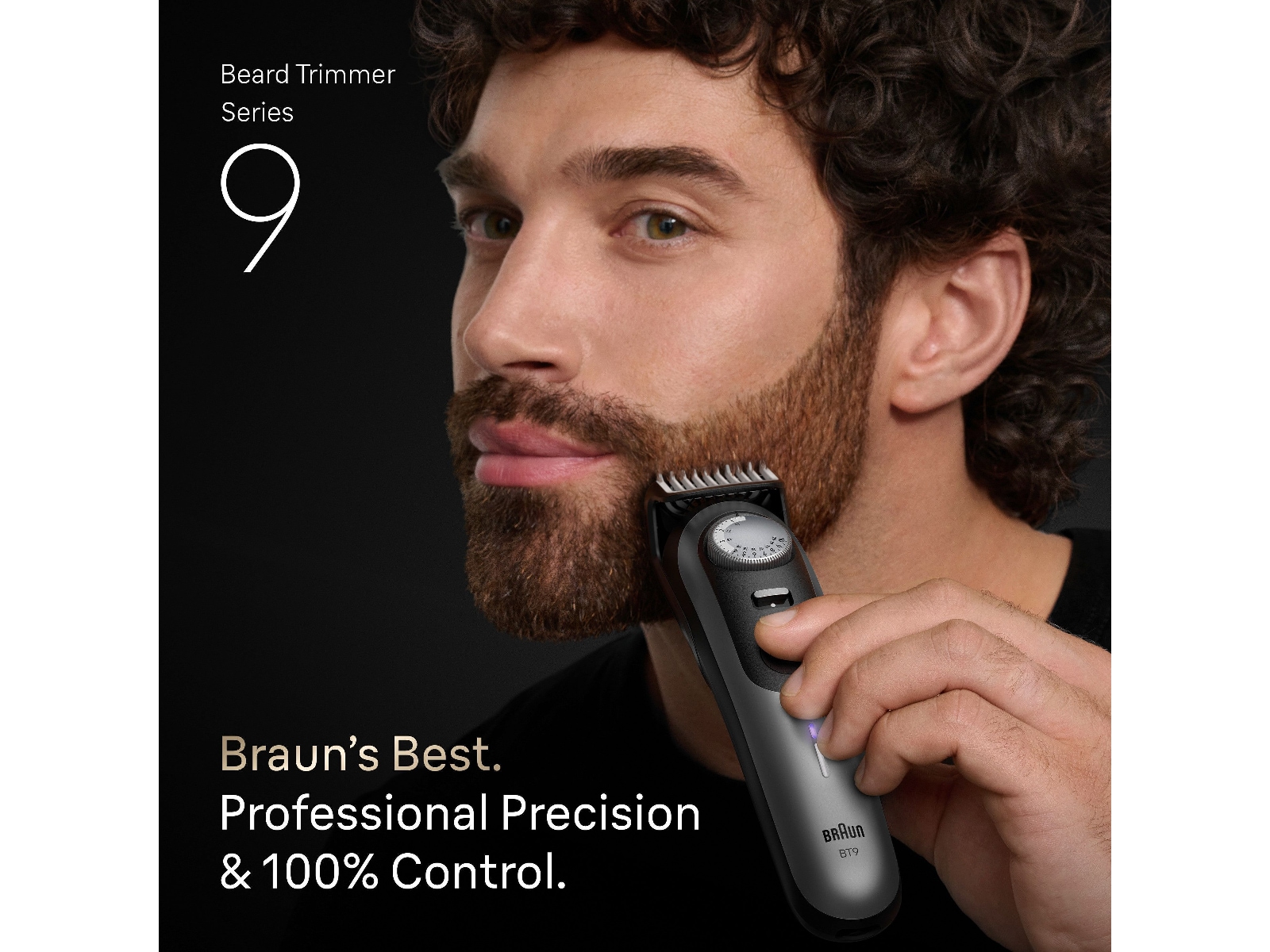 Braun Series 9 skægtrimmer (krom) Barbermaskine