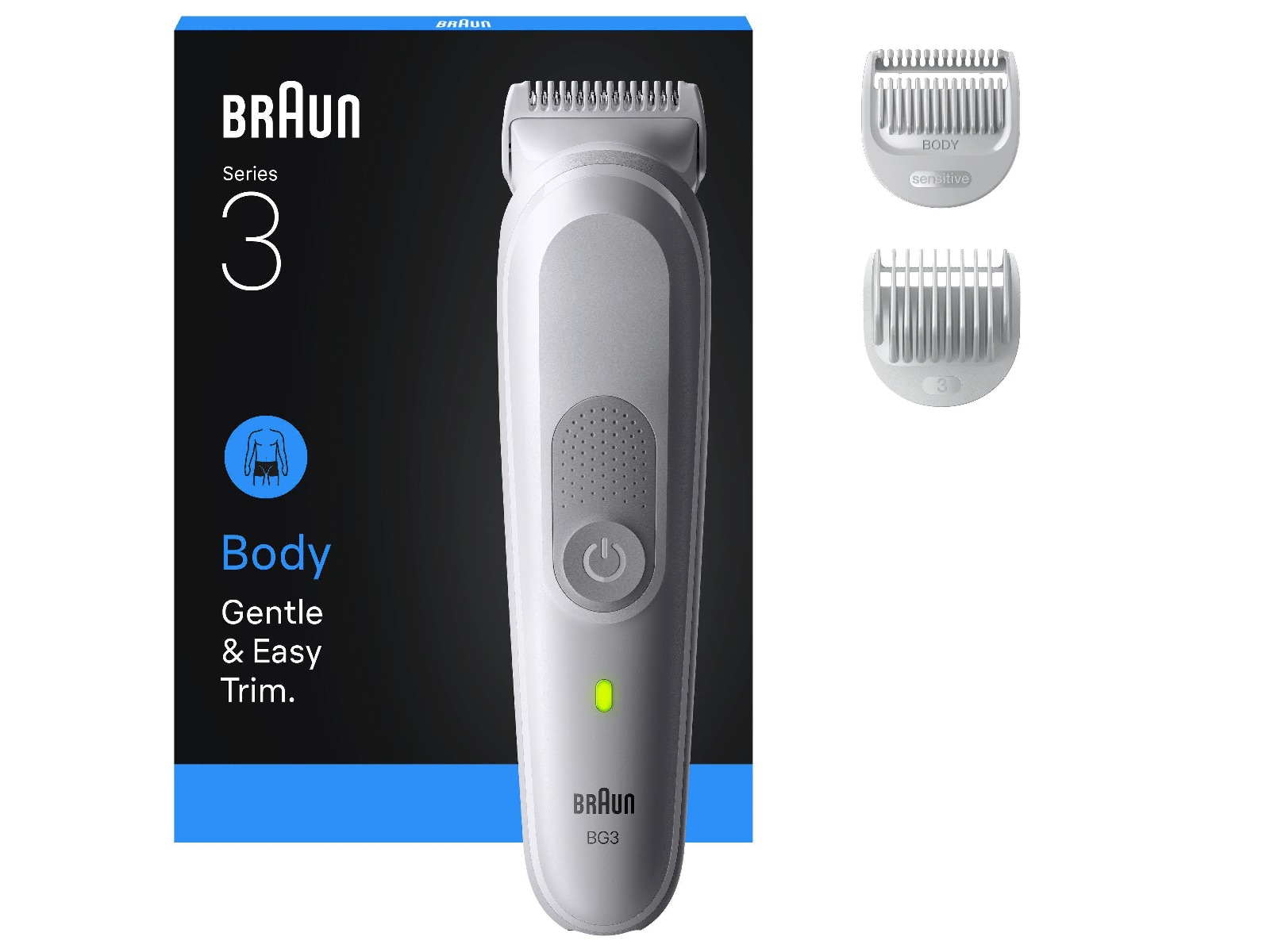 Braun Series 3 kropstrimmer (grå) Barbermaskine