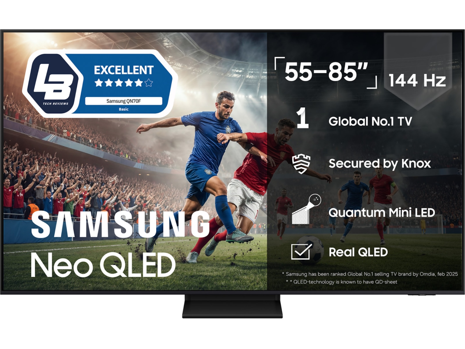 Samsung 65" QN70F Neo QLED 4K Mini LED Smart TV (2025) 60 - 69 tommer TV