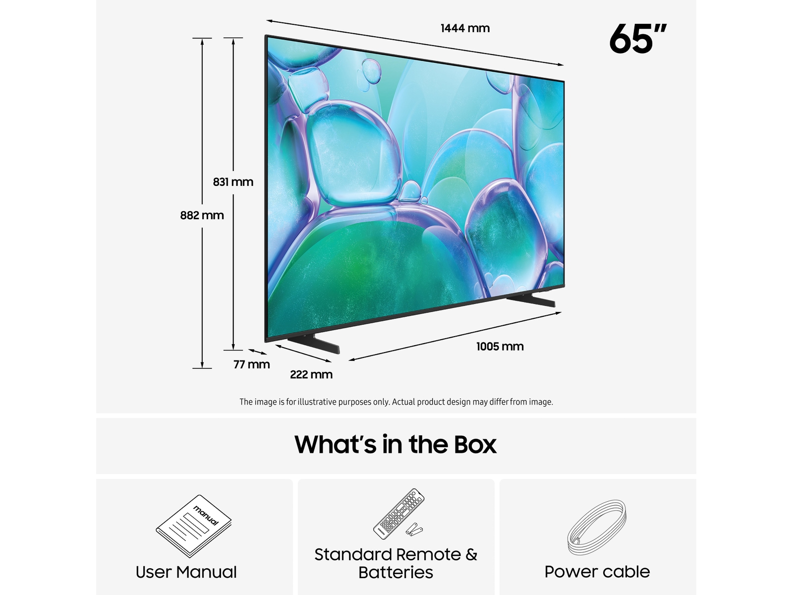 Samsung 65" U7005F UHD 4K Smart TV (2025) 60 - 69 tommer TV