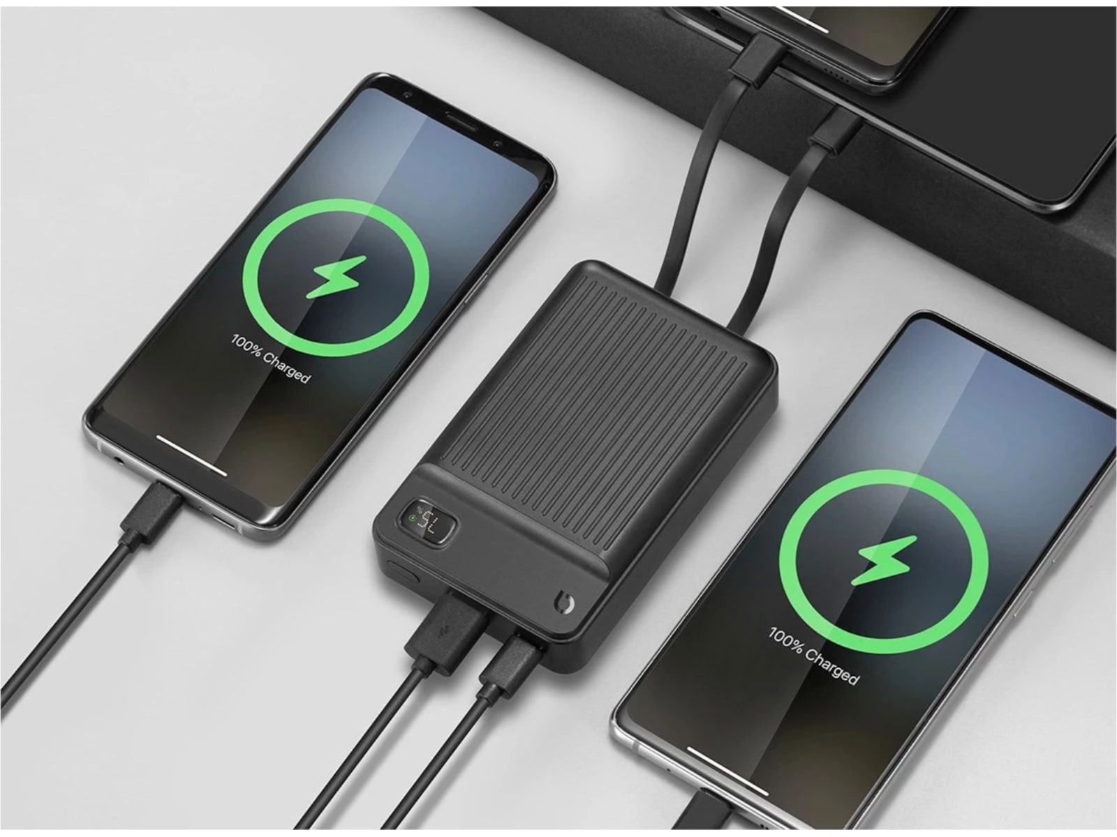 Andersson 20.000mAh powerbank med integrerede kabler Powerbank