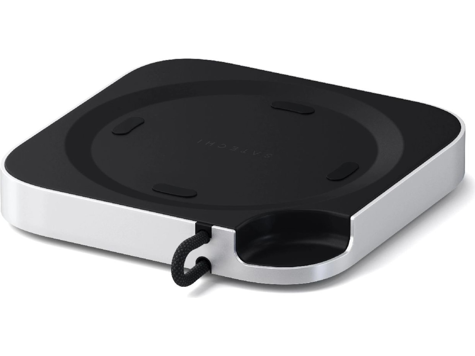 Satechi Mac Mini M4 Stand & Hub (sølv) Dockingstation og USB-hub