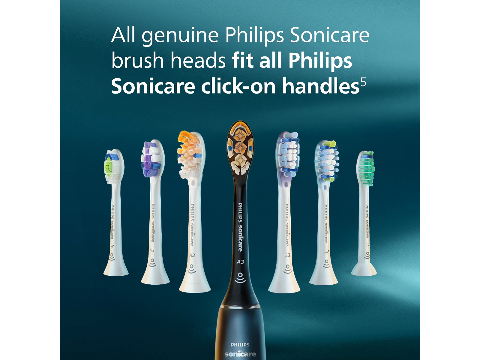 Philips Sonicare A3 Premium All-in-One tandbørstehoveder (2 pack, hvid) Tandbørstehoveder