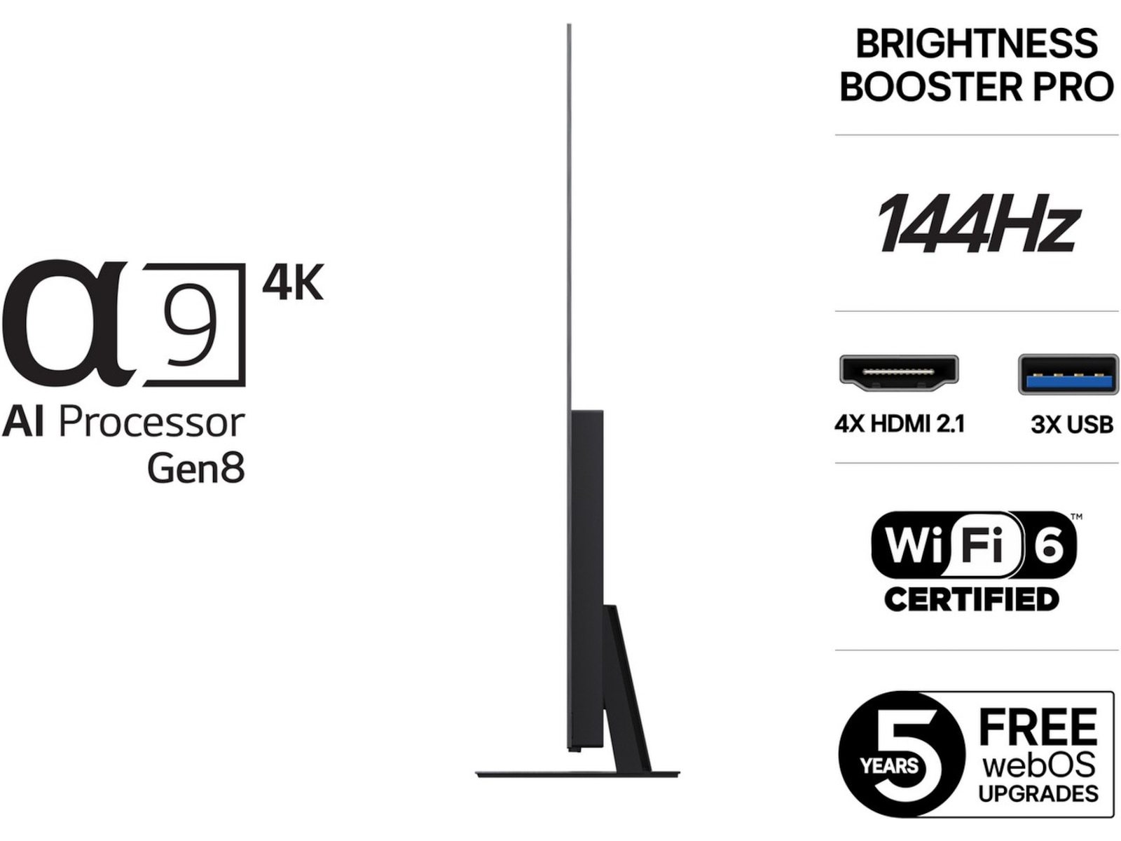 LG 83" C5 AI 4K OLED Smart TV (2025) Over 80 tommer TV