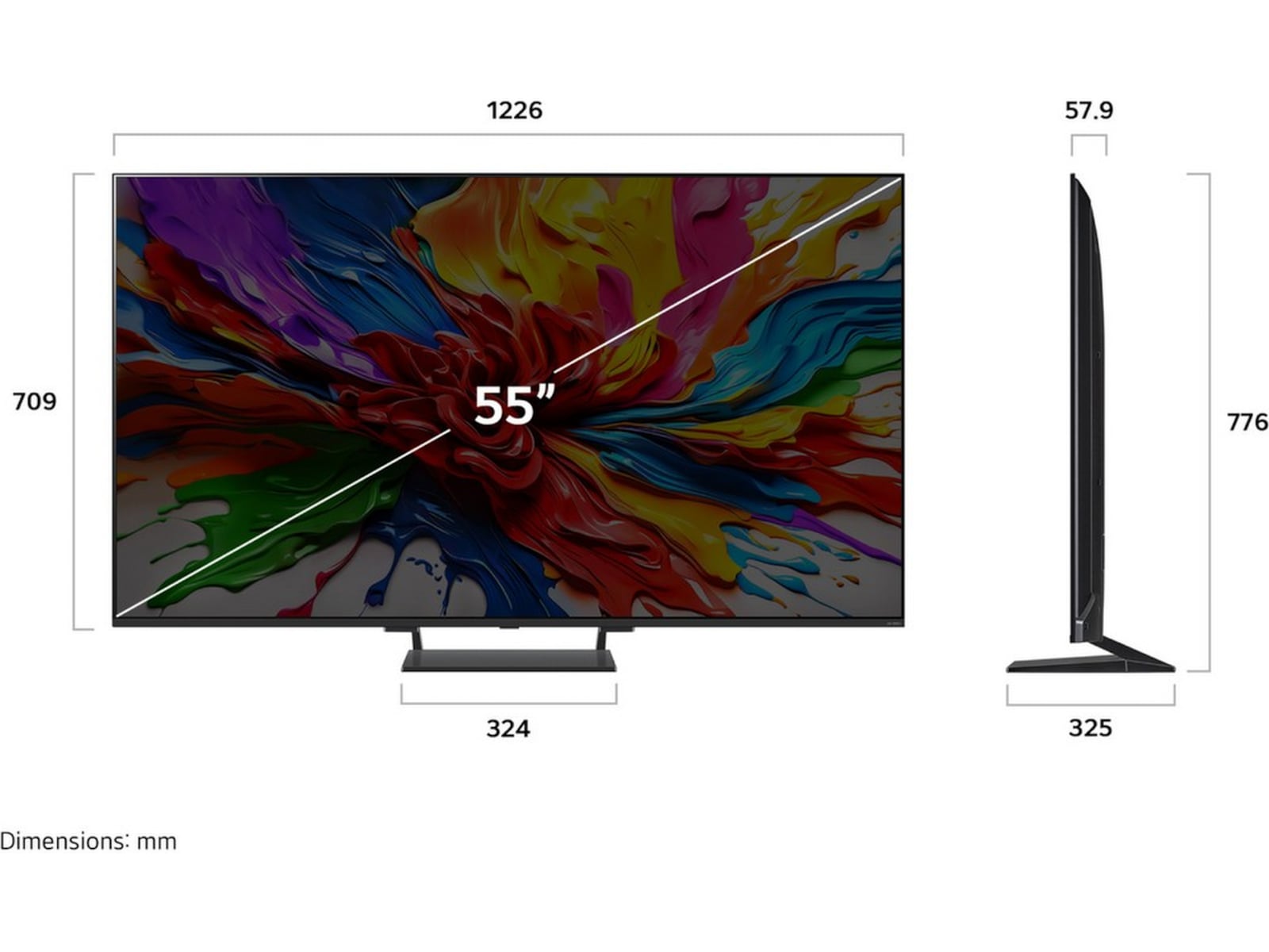 LG 55" QNED93 AI 4K QNED Smart TV (2025) 50 - 59 tommer TV